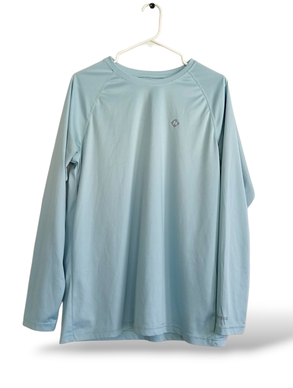 Naviskin Long Sleeve Tee Light Blue Wicking Activewear Hiking Medium